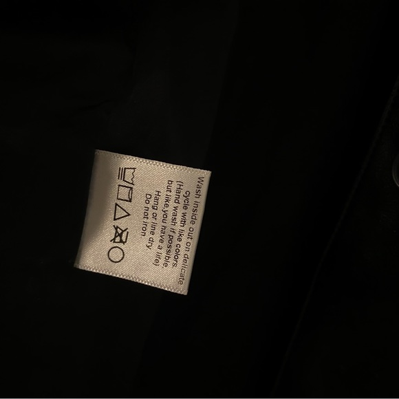 Oversized Vegan Leather Trench Coat Black Boa. Because of Alice - Picture 10 of 11